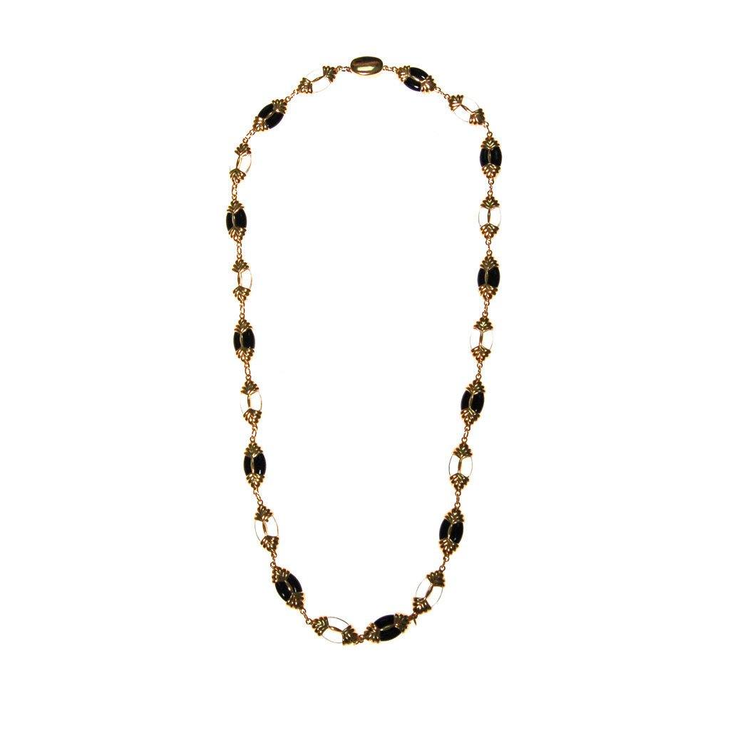 Swarovski Black, Gold, Clear, Crystal Necklace by Swarovski - Vintage Meet Modern Vintage Jewelry - Chicago, Illinois - #oldhollywoodglamour #vintagemeetmodern #designervintage #jewelrybox #antiquejewelry #vintagejewelry
