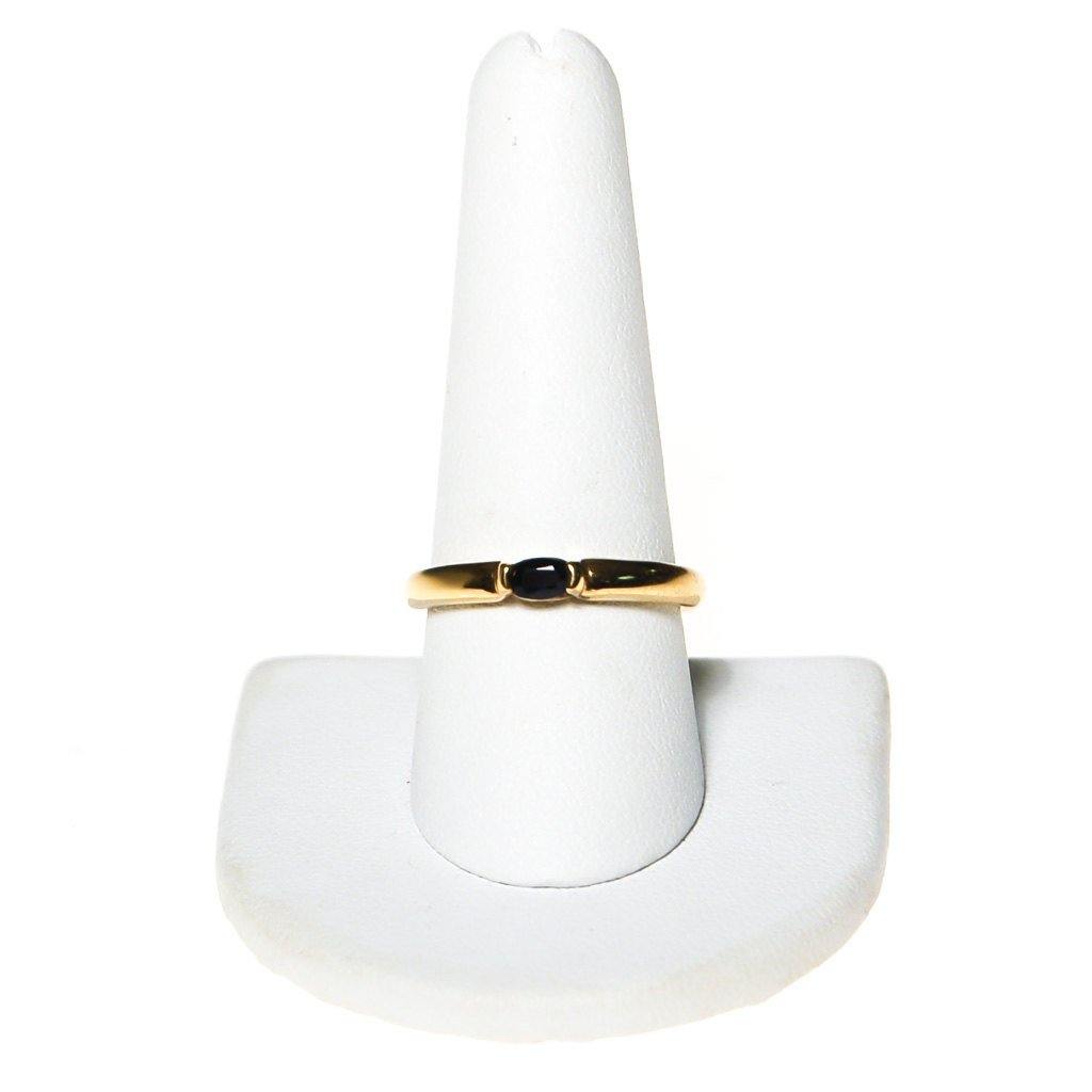 Gold Band Ring with Sapphire