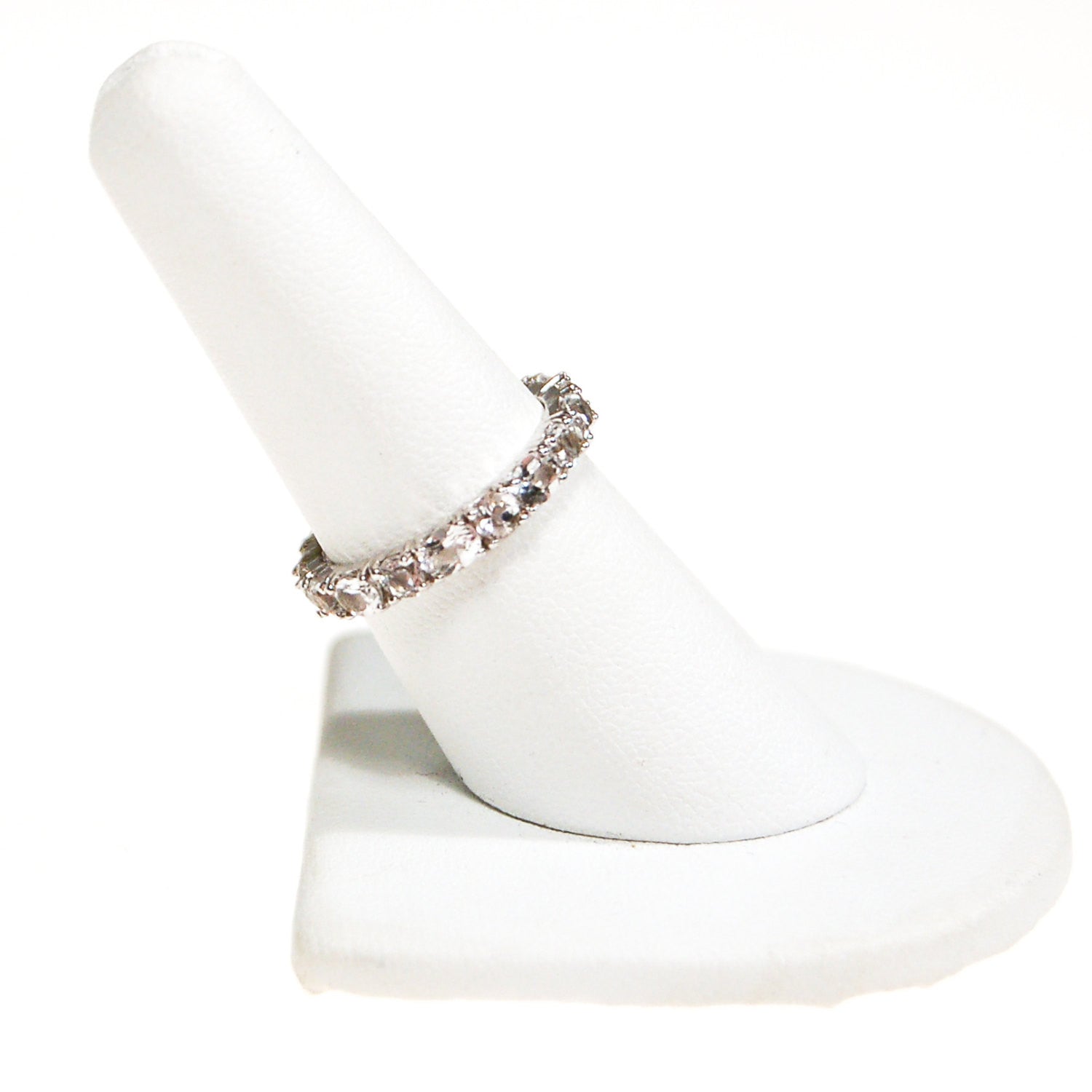 CZ Eternity Band, Sterling Silver, Ring Size 7 by Sterling Silver - Vintage Meet Modern Vintage Jewelry - Chicago, Illinois - #oldhollywoodglamour #vintagemeetmodern #designervintage #jewelrybox #antiquejewelry #vintagejewelry