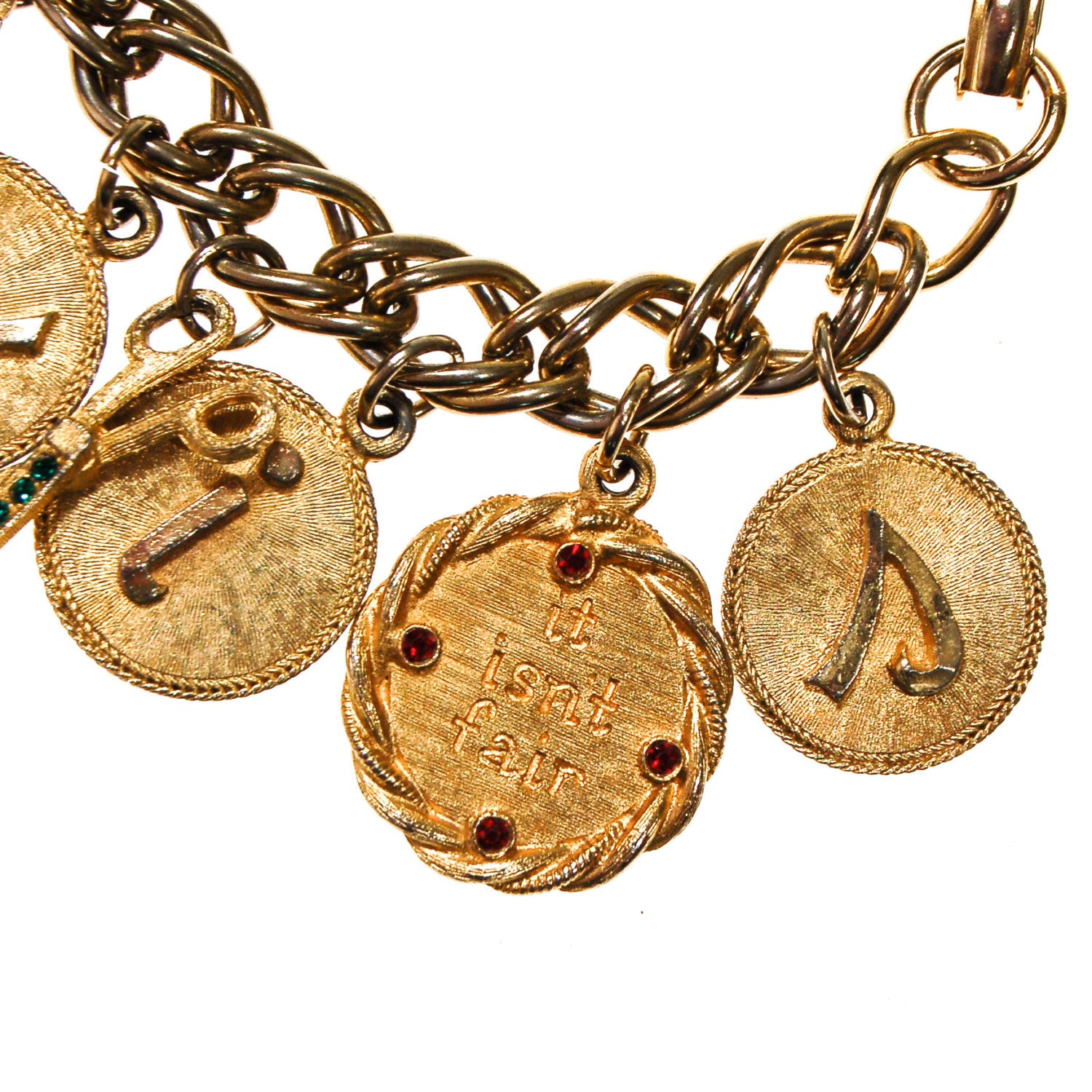 Mid Century Modern Loaded Retro Charm Bracelet by Unsigned Beauty - Vintage Meet Modern Vintage Jewelry - Chicago, Illinois - #oldhollywoodglamour #vintagemeetmodern #designervintage #jewelrybox #antiquejewelry #vintagejewelry