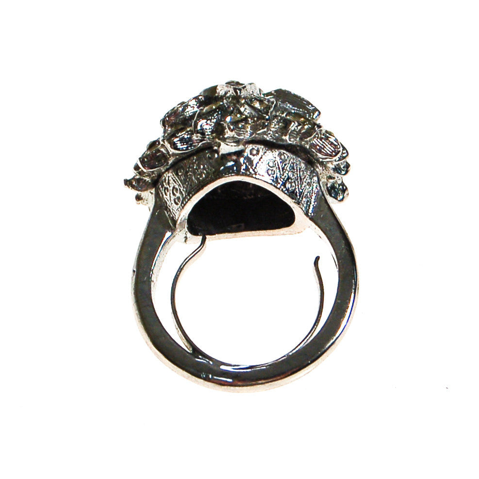 Starburst Rhinestone Statement Cocktail Ring by Unsigned Beauty - Vintage Meet Modern Vintage Jewelry - Chicago, Illinois - #oldhollywoodglamour #vintagemeetmodern #designervintage #jewelrybox #antiquejewelry #vintagejewelry