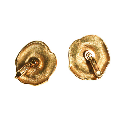 Crown Trifari Gold Rose Earrings by Crown Trifari - Vintage Meet Modern Vintage Jewelry - Chicago, Illinois - #oldhollywoodglamour #vintagemeetmodern #designervintage #jewelrybox #antiquejewelry #vintagejewelry