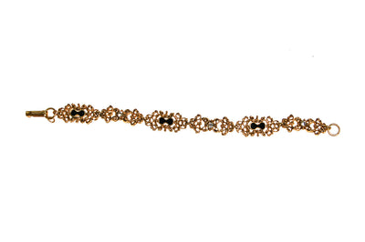 Gold Filigree Link Bracelet by Florenza by Florenza - Vintage Meet Modern Vintage Jewelry - Chicago, Illinois - #oldhollywoodglamour #vintagemeetmodern #designervintage #jewelrybox #antiquejewelry #vintagejewelry