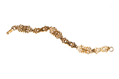 Gold Filigree Link Bracelet by Florenza by Florenza - Vintage Meet Modern Vintage Jewelry - Chicago, Illinois - #oldhollywoodglamour #vintagemeetmodern #designervintage #jewelrybox #antiquejewelry #vintagejewelry