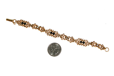 Gold Filigree Link Bracelet by Florenza by Florenza - Vintage Meet Modern Vintage Jewelry - Chicago, Illinois - #oldhollywoodglamour #vintagemeetmodern #designervintage #jewelrybox #antiquejewelry #vintagejewelry