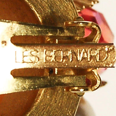 Les Bernard Pearl and Pink Crystal Statement Earrings by Les Bernard - Vintage Meet Modern Vintage Jewelry - Chicago, Illinois - #oldhollywoodglamour #vintagemeetmodern #designervintage #jewelrybox #antiquejewelry #vintagejewelry