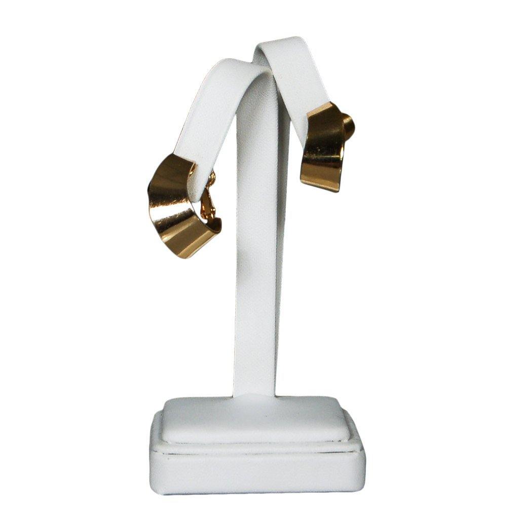 Napier Gold Ribbon Hoop Earrings by Napier - Vintage Meet Modern Vintage Jewelry - Chicago, Illinois - #oldhollywoodglamour #vintagemeetmodern #designervintage #jewelrybox #antiquejewelry #vintagejewelry