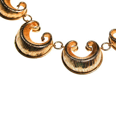 Gold Scroll Link Statement Collar Necklace by Unsigned Beauty - Vintage Meet Modern Vintage Jewelry - Chicago, Illinois - #oldhollywoodglamour #vintagemeetmodern #designervintage #jewelrybox #antiquejewelry #vintagejewelry