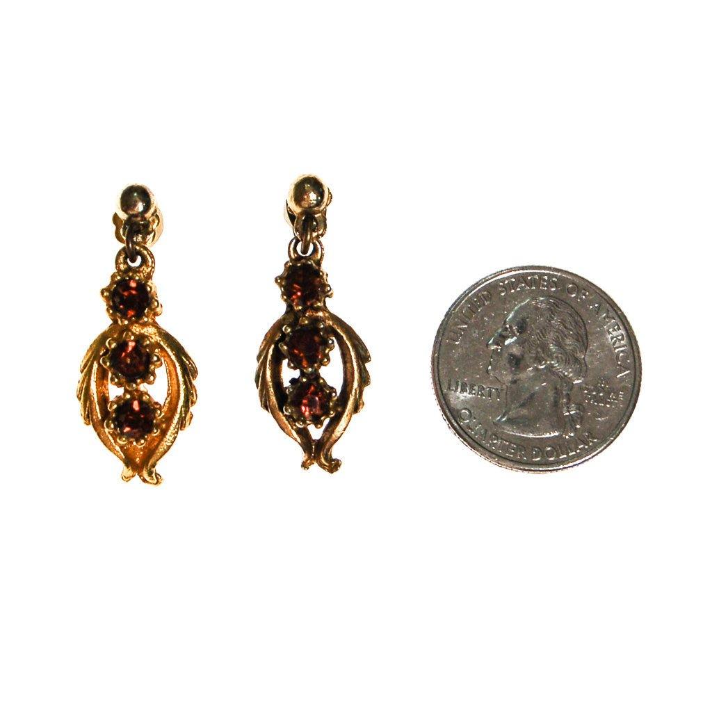 Amber Topaz Rhinestones Earrings by Unsigned Beauty - Vintage Meet Modern Vintage Jewelry - Chicago, Illinois - #oldhollywoodglamour #vintagemeetmodern #designervintage #jewelrybox #antiquejewelry #vintagejewelry