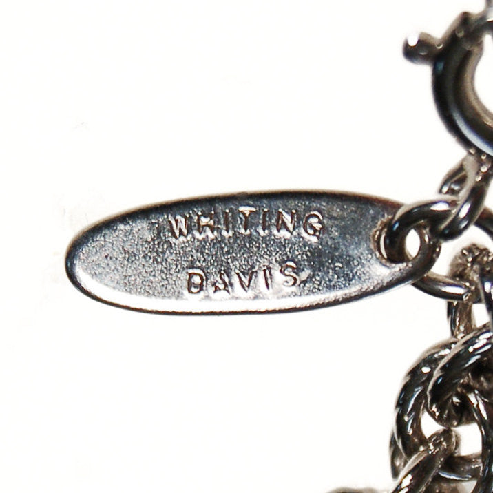 Whiting and Davis Hematite Pendant Necklace by Whiting and Davis - Vintage Meet Modern Vintage Jewelry - Chicago, Illinois - #oldhollywoodglamour #vintagemeetmodern #designervintage #jewelrybox #antiquejewelry #vintagejewelry