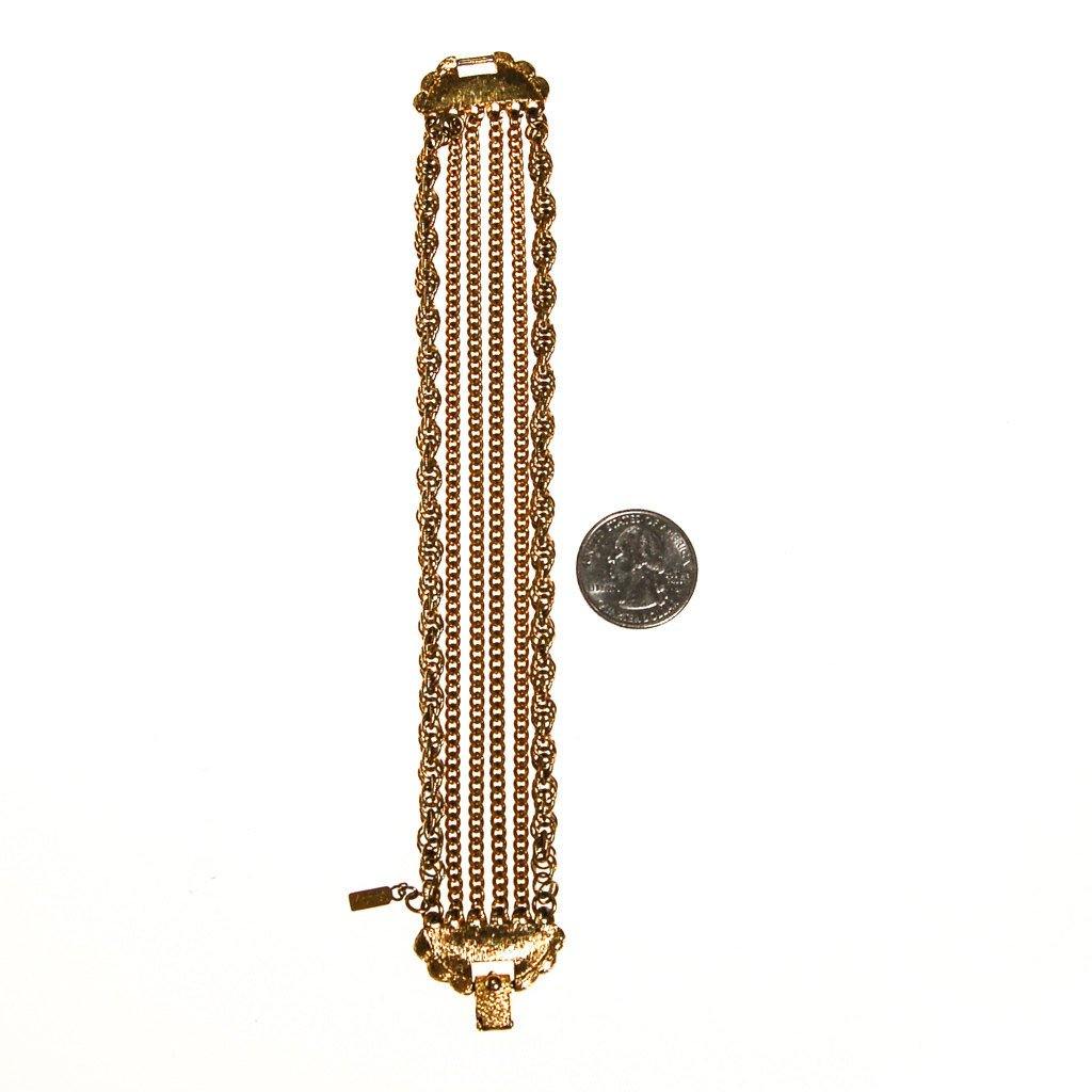Monet Gold Multi Chain Bracelet by Monet - Vintage Meet Modern Vintage Jewelry - Chicago, Illinois - #oldhollywoodglamour #vintagemeetmodern #designervintage #jewelrybox #antiquejewelry #vintagejewelry