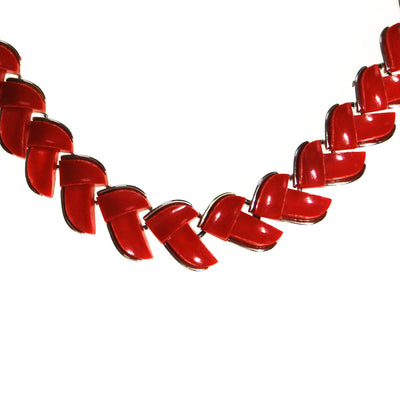 Retro Red Thermoset Necklace by Lisner by Lisner - Vintage Meet Modern Vintage Jewelry - Chicago, Illinois - #oldhollywoodglamour #vintagemeetmodern #designervintage #jewelrybox #antiquejewelry #vintagejewelry