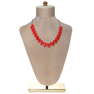 Retro Red Thermoset Necklace by Lisner by Lisner - Vintage Meet Modern Vintage Jewelry - Chicago, Illinois - #oldhollywoodglamour #vintagemeetmodern #designervintage #jewelrybox #antiquejewelry #vintagejewelry