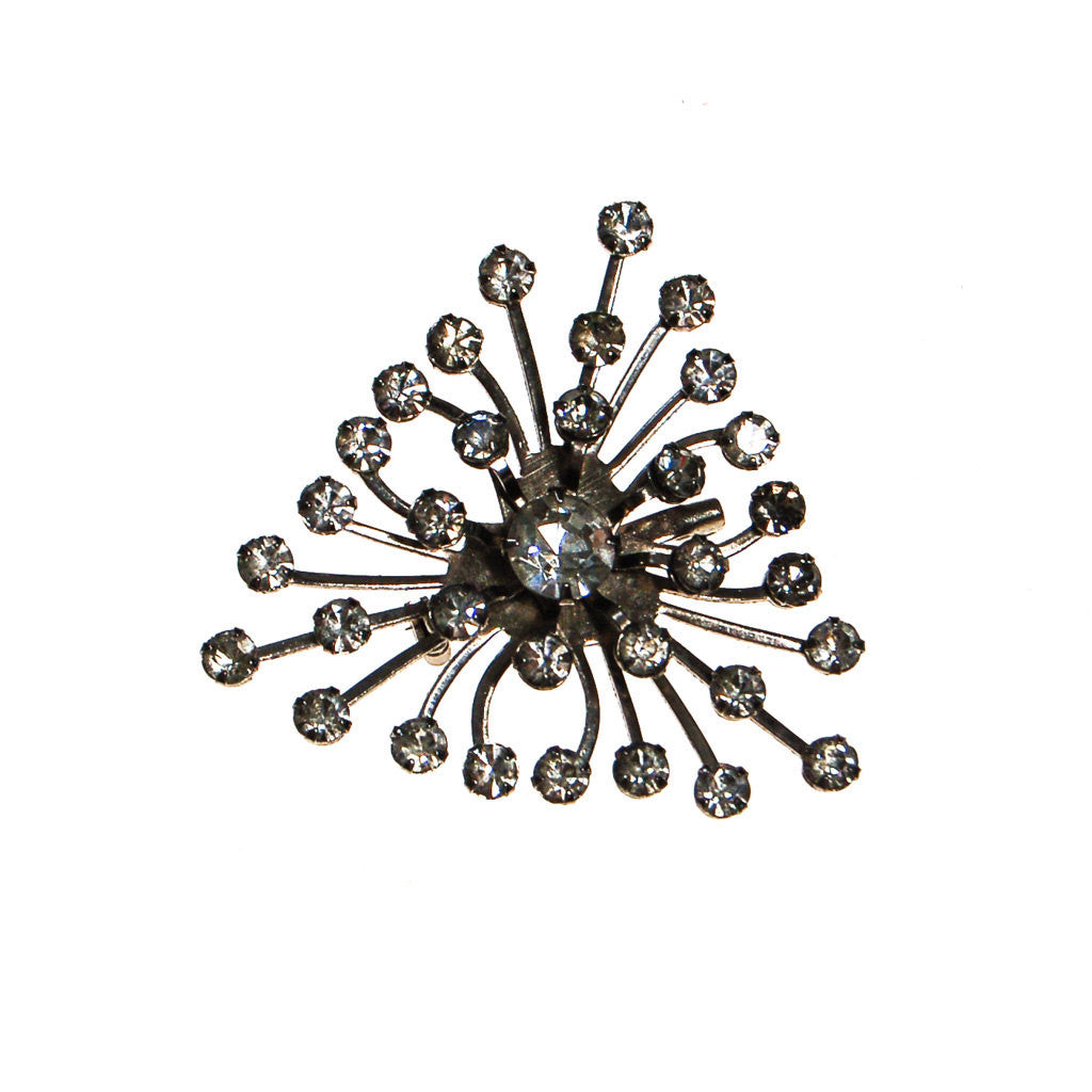 Rhinestone Starburst Brooch by Unsigned Beauty - Vintage Meet Modern Vintage Jewelry - Chicago, Illinois - #oldhollywoodglamour #vintagemeetmodern #designervintage #jewelrybox #antiquejewelry #vintagejewelry