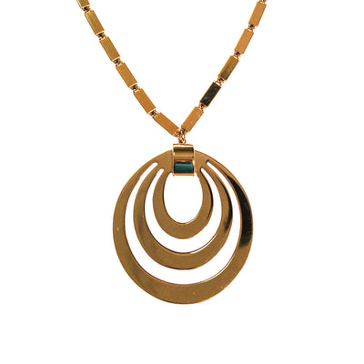 Monet Mad for Mod Bold Gold Statement Necklace by Monet - Vintage Meet Modern Vintage Jewelry - Chicago, Illinois - #oldhollywoodglamour #vintagemeetmodern #designervintage #jewelrybox #antiquejewelry #vintagejewelry