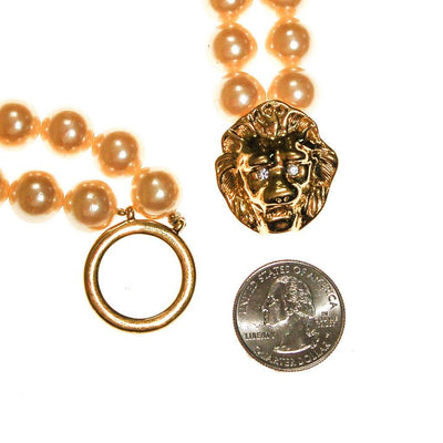 KJL for Avon Lions Head and Pearl Necklace by Kenneth Jay Lane - Vintage Meet Modern Vintage Jewelry - Chicago, Illinois - #oldhollywoodglamour #vintagemeetmodern #designervintage #jewelrybox #antiquejewelry #vintagejewelry