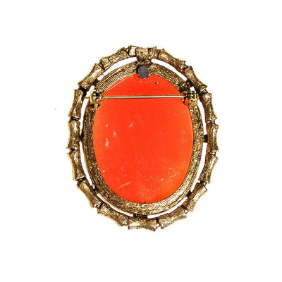 Oval Cameo Brooch with Bamboo Frame by Cameo - Vintage Meet Modern Vintage Jewelry - Chicago, Illinois - #oldhollywoodglamour #vintagemeetmodern #designervintage #jewelrybox #antiquejewelry #vintagejewelry