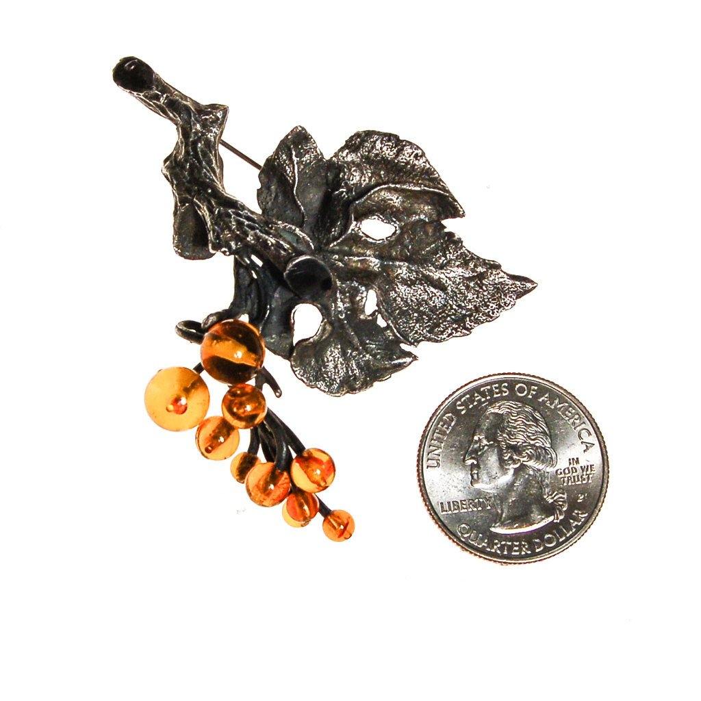 One of Kind Brutalist Modern Golden Grapes Brooch by Unsigned Beauty - Vintage Meet Modern Vintage Jewelry - Chicago, Illinois - #oldhollywoodglamour #vintagemeetmodern #designervintage #jewelrybox #antiquejewelry #vintagejewelry