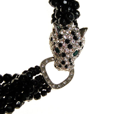 Vintage Kenneth Jay Lane Panther Necklace by Kenneth Jay Lane - Vintage Meet Modern Vintage Jewelry - Chicago, Illinois - #oldhollywoodglamour #vintagemeetmodern #designervintage #jewelrybox #antiquejewelry #vintagejewelry