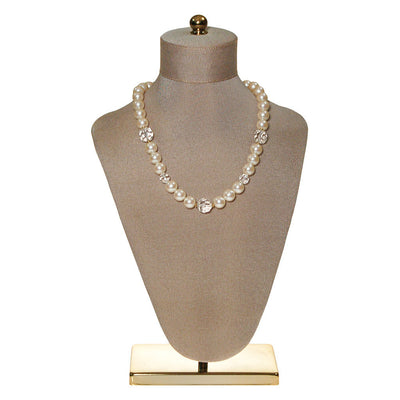 Marvella Pearl and Crystal Necklace by Marvella - Vintage Meet Modern Vintage Jewelry - Chicago, Illinois - #oldhollywoodglamour #vintagemeetmodern #designervintage #jewelrybox #antiquejewelry #vintagejewelry