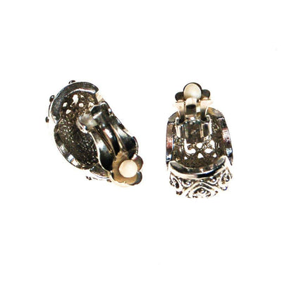 Rhinestone Filigree Hoop Earrings by Unsigned Beauty - Vintage Meet Modern Vintage Jewelry - Chicago, Illinois - #oldhollywoodglamour #vintagemeetmodern #designervintage #jewelrybox #antiquejewelry #vintagejewelry