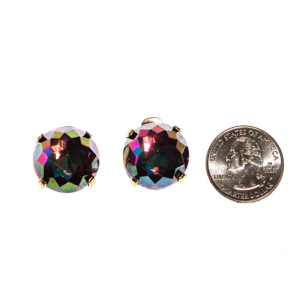 Zentall Iridescent Purple Rhinestone Earrings by Zental - Vintage Meet Modern Vintage Jewelry - Chicago, Illinois - #oldhollywoodglamour #vintagemeetmodern #designervintage #jewelrybox #antiquejewelry #vintagejewelry