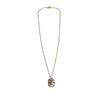 Rose Guilloche and Rhinestone Pendant Necklace by Unsigned Beauty - Vintage Meet Modern Vintage Jewelry - Chicago, Illinois - #oldhollywoodglamour #vintagemeetmodern #designervintage #jewelrybox #antiquejewelry #vintagejewelry