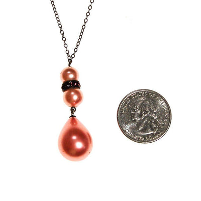 Art Deco Pink Pearl Tear Drop Lavalier Necklace by Art Deco - Vintage Meet Modern Vintage Jewelry - Chicago, Illinois - #oldhollywoodglamour #vintagemeetmodern #designervintage #jewelrybox #antiquejewelry #vintagejewelry