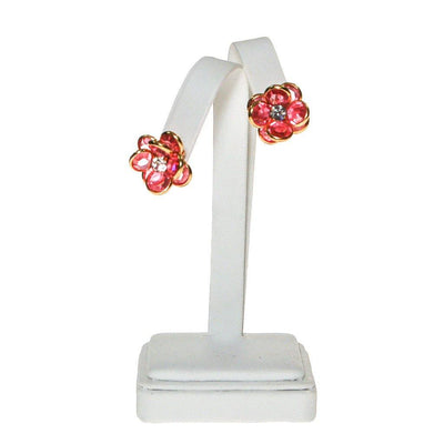 Pink Bezel Set Crystal Flower Earring by Swarovski by Swarovski - Vintage Meet Modern Vintage Jewelry - Chicago, Illinois - #oldhollywoodglamour #vintagemeetmodern #designervintage #jewelrybox #antiquejewelry #vintagejewelry