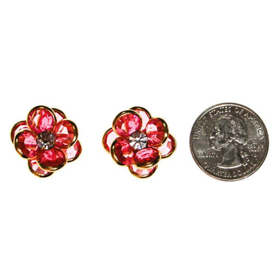 Pink Bezel Set Crystal Flower Earring by Swarovski by Swarovski - Vintage Meet Modern Vintage Jewelry - Chicago, Illinois - #oldhollywoodglamour #vintagemeetmodern #designervintage #jewelrybox #antiquejewelry #vintagejewelry