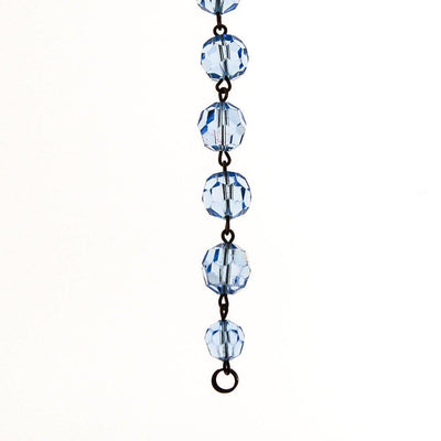 Art Deco Era Faceted Blue Crystal Beaded Bracelet by Art Deco - Vintage Meet Modern Vintage Jewelry - Chicago, Illinois - #oldhollywoodglamour #vintagemeetmodern #designervintage #jewelrybox #antiquejewelry #vintagejewelry