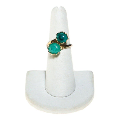 Sarah Coventry Aqua Art Glass Ring by Sarah Coventry - Vintage Meet Modern Vintage Jewelry - Chicago, Illinois - #oldhollywoodglamour #vintagemeetmodern #designervintage #jewelrybox #antiquejewelry #vintagejewelry