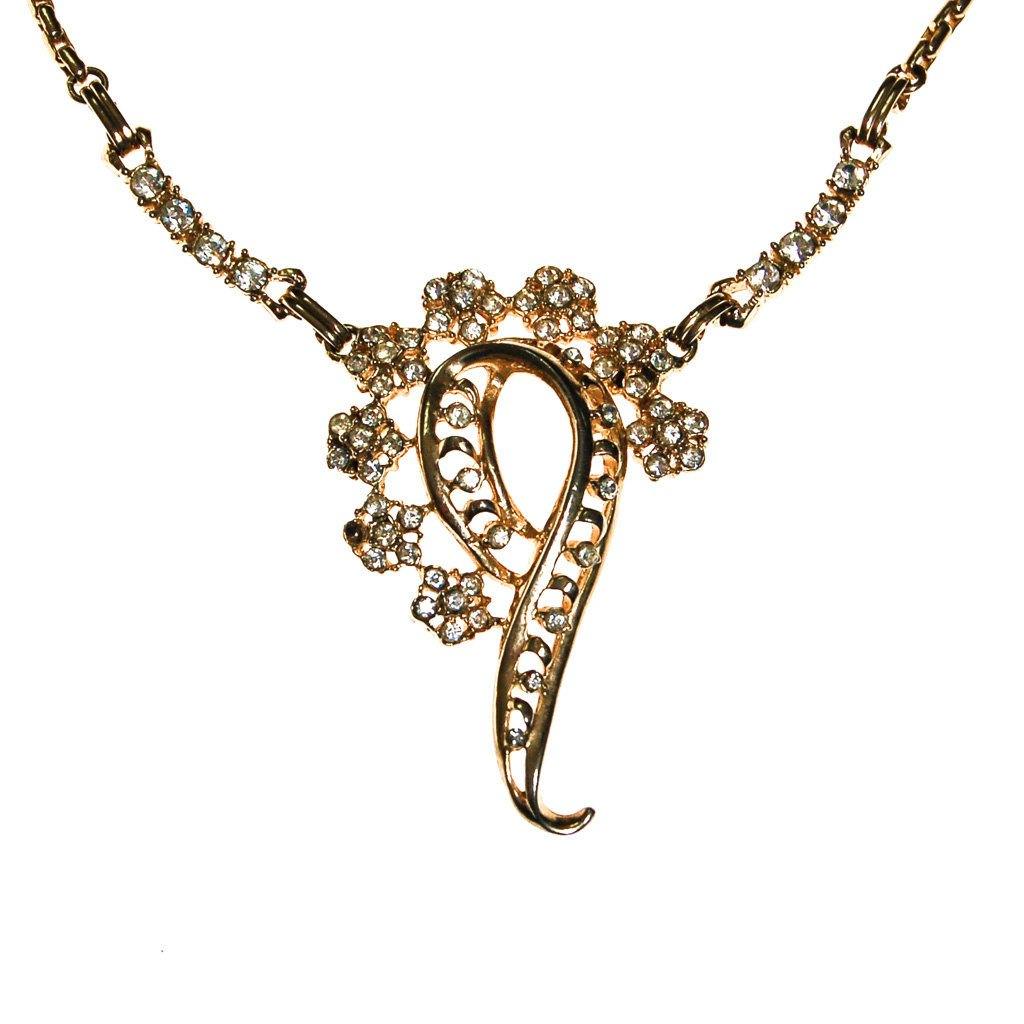 Rhinestone Statement Necklace by Unsigned Beauty - Vintage Meet Modern Vintage Jewelry - Chicago, Illinois - #oldhollywoodglamour #vintagemeetmodern #designervintage #jewelrybox #antiquejewelry #vintagejewelry