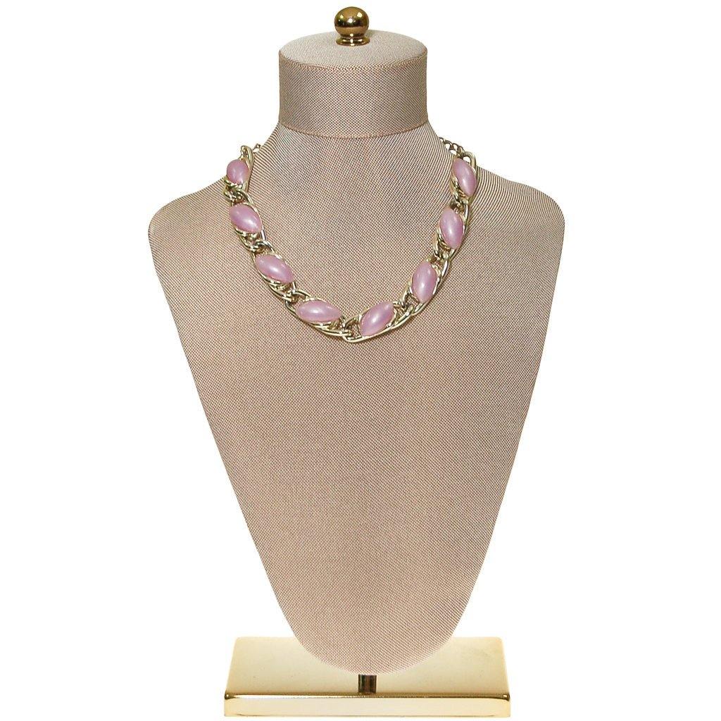 Lavender Moonglow Thermoset Necklace by Unsigned Beauty - Vintage Meet Modern Vintage Jewelry - Chicago, Illinois - #oldhollywoodglamour #vintagemeetmodern #designervintage #jewelrybox #antiquejewelry #vintagejewelry