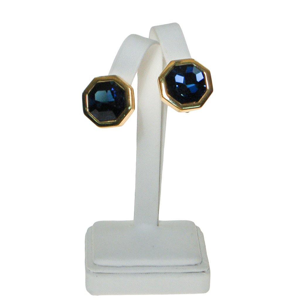 Sapphire Blue Swarovski Statement Earrings by SAL by Swarovski - Vintage Meet Modern Vintage Jewelry - Chicago, Illinois - #oldhollywoodglamour #vintagemeetmodern #designervintage #jewelrybox #antiquejewelry #vintagejewelry