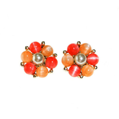 Lisner Peachy Moonglow Beaded Earrings by Lisner - Vintage Meet Modern Vintage Jewelry - Chicago, Illinois - #oldhollywoodglamour #vintagemeetmodern #designervintage #jewelrybox #antiquejewelry #vintagejewelry