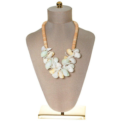 Pastel Shells Statement Necklace by Unsigned Beauty - Vintage Meet Modern Vintage Jewelry - Chicago, Illinois - #oldhollywoodglamour #vintagemeetmodern #designervintage #jewelrybox #antiquejewelry #vintagejewelry