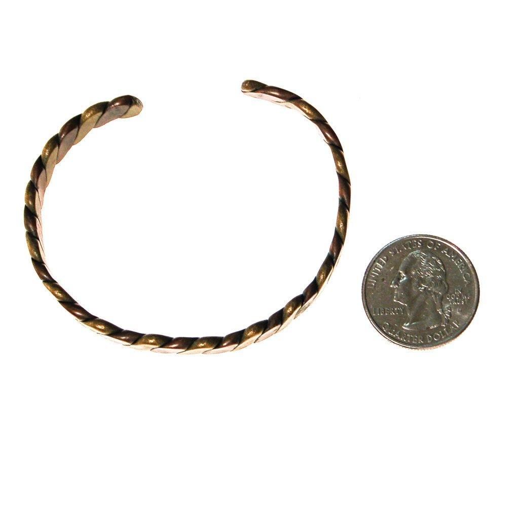 Braided Copper and Brass Cuff Bracelet by 1970s - Vintage Meet Modern Vintage Jewelry - Chicago, Illinois - #oldhollywoodglamour #vintagemeetmodern #designervintage #jewelrybox #antiquejewelry #vintagejewelry