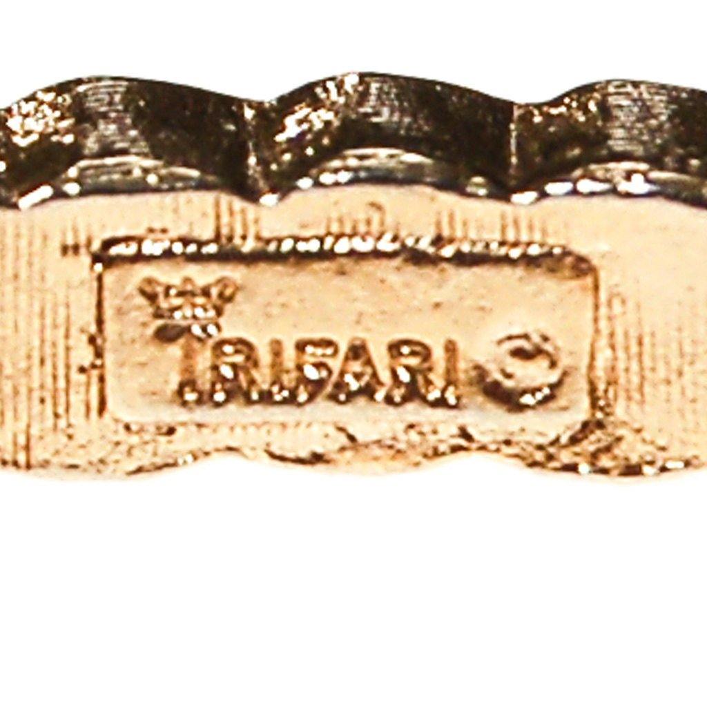 Crown Trifari Bangle Bracelet by Crown Trifari - Vintage Meet Modern Vintage Jewelry - Chicago, Illinois - #oldhollywoodglamour #vintagemeetmodern #designervintage #jewelrybox #antiquejewelry #vintagejewelry