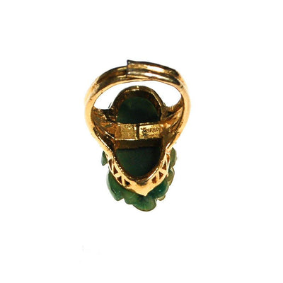 Carved Jade Rose Ring by Crown Trifari by Crown Trifari - Vintage Meet Modern Vintage Jewelry - Chicago, Illinois - #oldhollywoodglamour #vintagemeetmodern #designervintage #jewelrybox #antiquejewelry #vintagejewelry