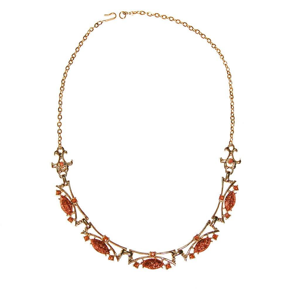 Goldstone Galactic Necklace by Mid Century Modern - Vintage Meet Modern Vintage Jewelry - Chicago, Illinois - #oldhollywoodglamour #vintagemeetmodern #designervintage #jewelrybox #antiquejewelry #vintagejewelry