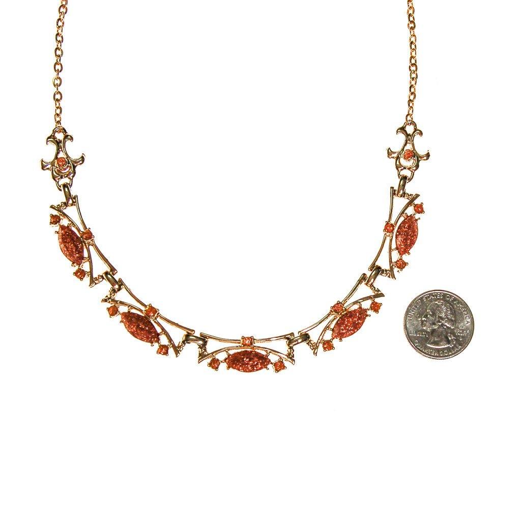 Goldstone Galactic Necklace by Mid Century Modern - Vintage Meet Modern Vintage Jewelry - Chicago, Illinois - #oldhollywoodglamour #vintagemeetmodern #designervintage #jewelrybox #antiquejewelry #vintagejewelry