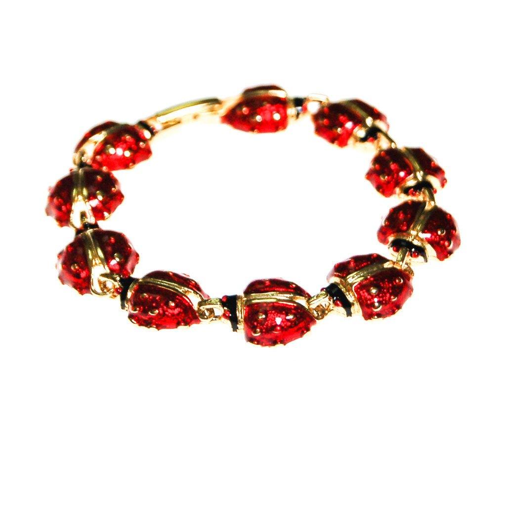 Lucky Little Ladybug Bracelet by Vintage Meet Modern - Vintage Meet Modern Vintage Jewelry - Chicago, Illinois - #oldhollywoodglamour #vintagemeetmodern #designervintage #jewelrybox #antiquejewelry #vintagejewelry