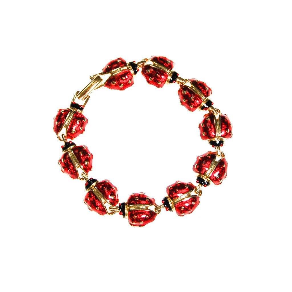Lucky Little Ladybug Bracelet by Vintage Meet Modern - Vintage Meet Modern Vintage Jewelry - Chicago, Illinois - #oldhollywoodglamour #vintagemeetmodern #designervintage #jewelrybox #antiquejewelry #vintagejewelry