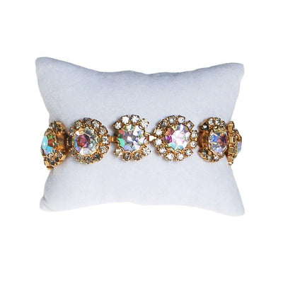 Aurora Borealis Rhinestone Bracelet by Unsigned Beauty - Vintage Meet Modern Vintage Jewelry - Chicago, Illinois - #oldhollywoodglamour #vintagemeetmodern #designervintage #jewelrybox #antiquejewelry #vintagejewelry