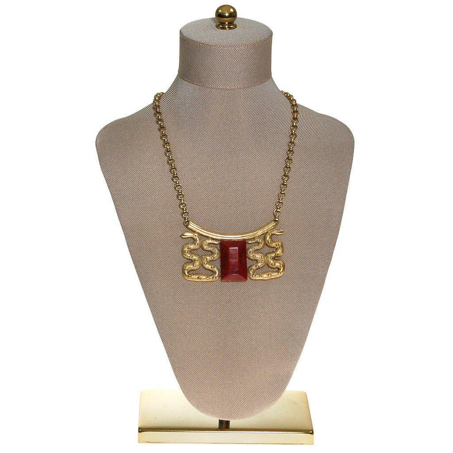 Lanvin Paris Snake Statement Necklace by Lanvin - Vintage Meet Modern Vintage Jewelry - Chicago, Illinois - #oldhollywoodglamour #vintagemeetmodern #designervintage #jewelrybox #antiquejewelry #vintagejewelry