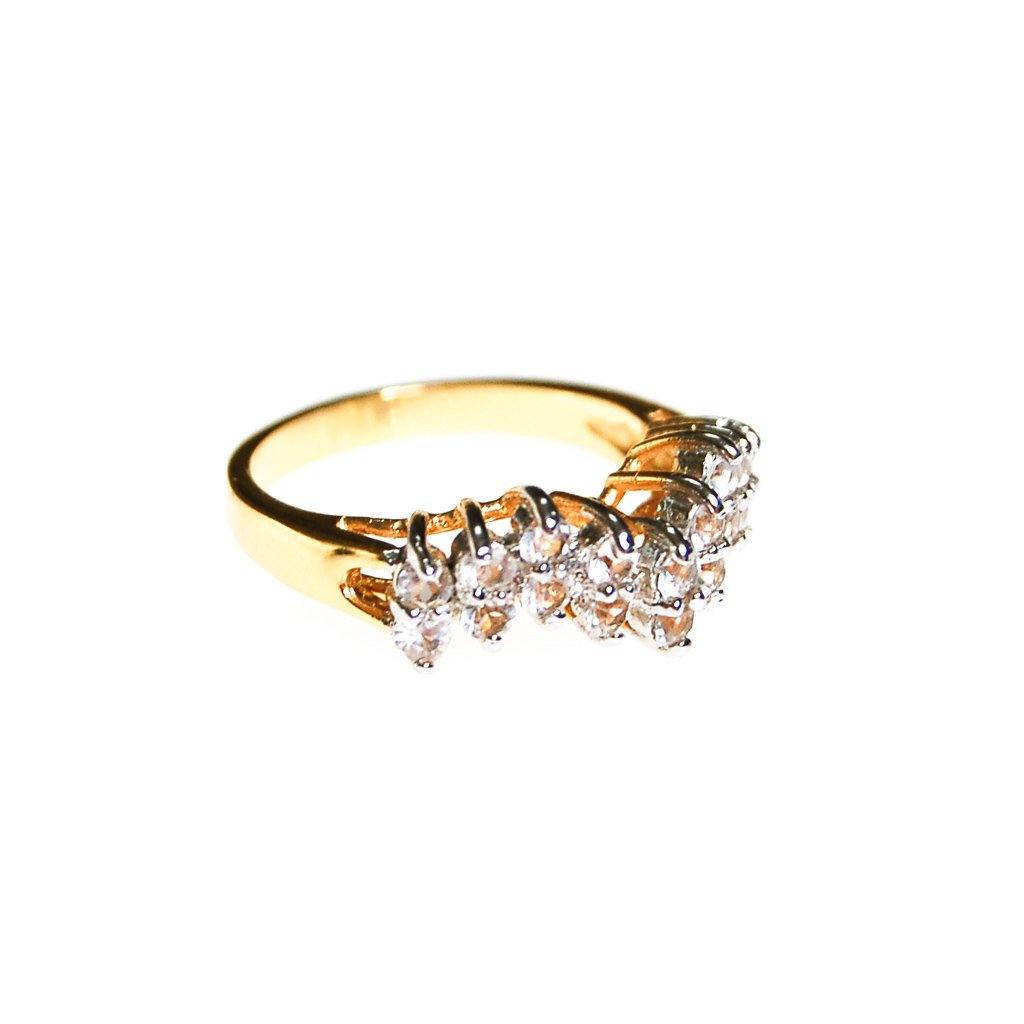 Diamonique Chevron CZ Band Ring