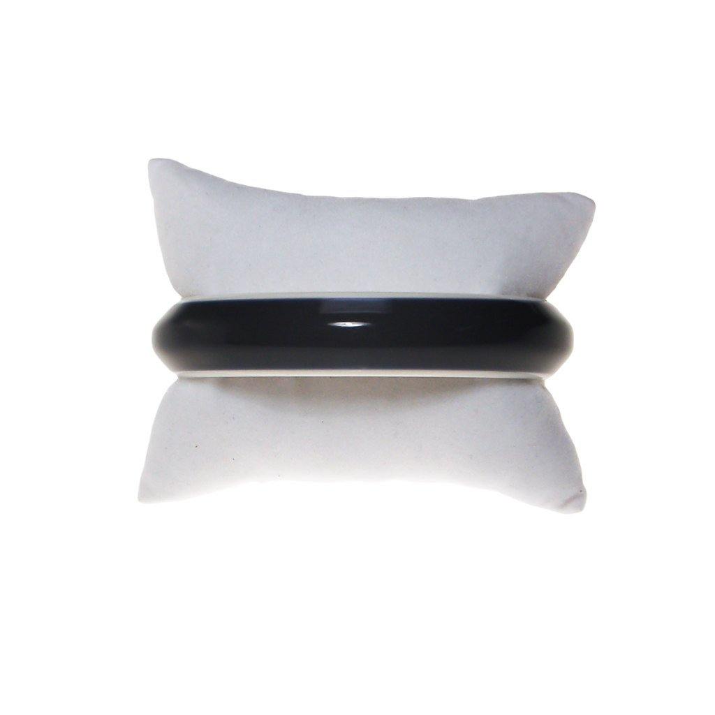 Navy Blue and White Bangle Bracelet