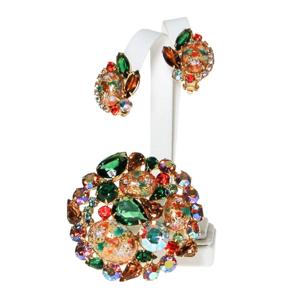 Juliana D&E Easter Rhinestone Egg Brooch and Earring Set by Juliana - Vintage Meet Modern Vintage Jewelry - Chicago, Illinois - #oldhollywoodglamour #vintagemeetmodern #designervintage #jewelrybox #antiquejewelry #vintagejewelry