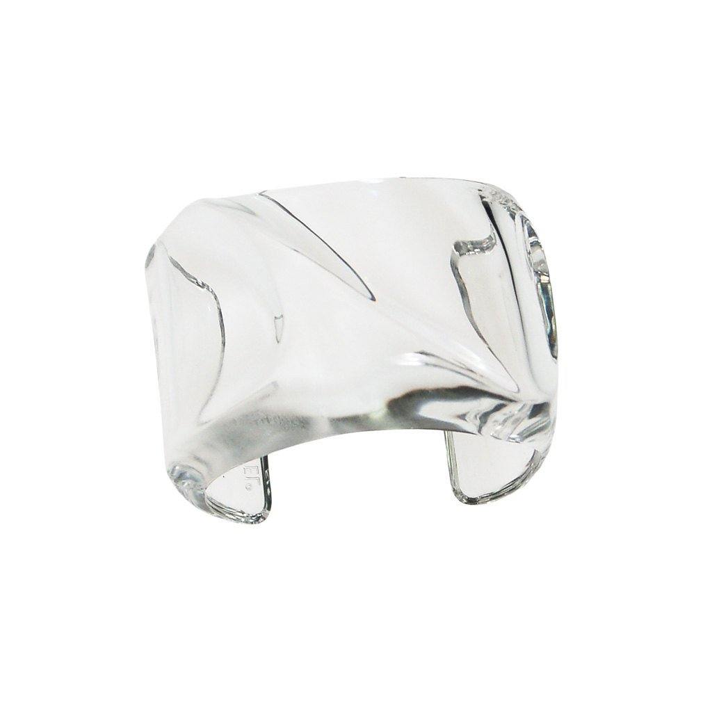 Estee Lauder Couture Clear Lucite Wide Cuff Bracelet